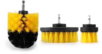 Set 3 perii curatare Plastic Galben/Negru 