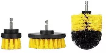 Set 3 perii curatare universale cu adaptor bormasina autofiletanta galben 