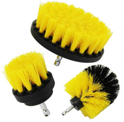 Set 3 perii rotative din plastic de curatat suprafete covoare cu adaptor diferite marimi pentru 