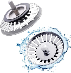 Set 3 site scurgere chiuveta 80mm Inox Argintiu 