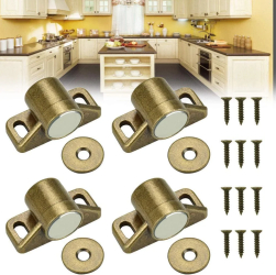 Set 4 inchizatori magnetice usi dulap Aliaj de zinc 3.6 x 2.1 x 1.8 cm Bronz 