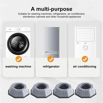 Set 4 tampoane anti-vibratii Pentru masina de spalat Cauciuc Gri 