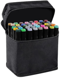 Set 40 Markere Cu 2 Varfuri Intens Colorate Geanta De Depozitare Inclusa Pentru Toate Tipurile 