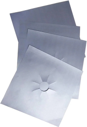 Set 4x Folii Protecție Plita sau Aragaz din material ignifug Reutilizabile și Universale Gri