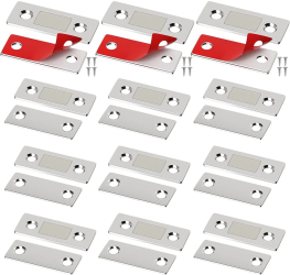 Set de 12 inchizatoare magnetice slim Cu suruburi si adeziv magnetism puternic design 