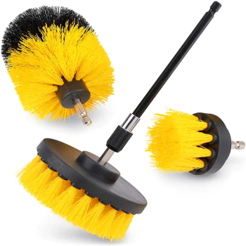 Set de 3 perii de curatare cu adaptor pentru bormasina 