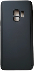 Set husa protectie formata din 3 piese fata spate si folie silicon compatibila cu Samsung Galaxy S9 Negru 