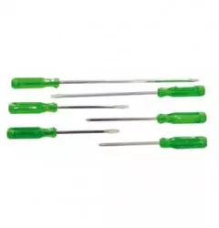 Set surubelnite cu tija patrata - 6 Piese plate 3.5x75 5x100 5x150 6x200 mm cruce PH1x75 PH2x100 mm MEGA