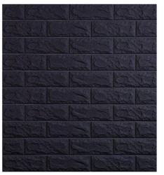 Tapet 3D Autoadeziv design modern dimensiuni 77x70cm model caramida in relief negru 