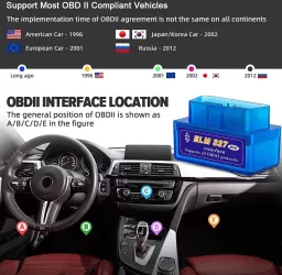 Tester auto mini OBD II ELM 327 Bluetooth 