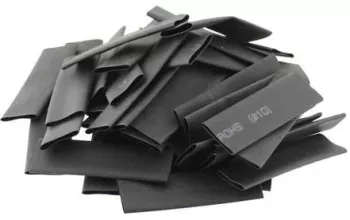 Tub Termocontractabil Varnis 127 buc / set rezistente la foc contractie 2 la 1 negru 