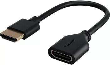 Cablu adaptor flexibil HDMI A tata - HDMI A mama 10cm 4K/60Hz 2160p 18Gbit/s Goobay 64824 