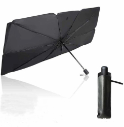Parasolar Auto Pliabil Universal Forma Umbrela Negru 