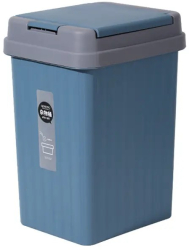 Cos Gunoi cu Capac 10L Patrat Material Plastic culoare Albastru ABYZ&trade 
