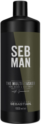 Sampon 3 in 1 pentru par corp si barba Sebastian Sebman The Multi-Tasker Shampoo 1000ml 