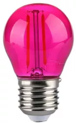 Bec LED G45 E27 2W cu filament lumina roz V-tac SKU-217410 