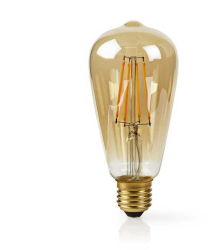 Bec Wi-Fi Smart LED cu filament Nedis E27 ST64 5W 500lm 
