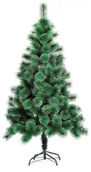 Brad artificial de Craciun tip pin nins pentru interior/exterior inaltime 90 cm Flippy verde suport pastic inclus 