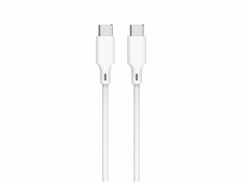 Cablu 2.0 USB TYPE C - USB TYPE C PD 60W 1m alb Well CABLE-USBC/USBC-1WE06-WL 