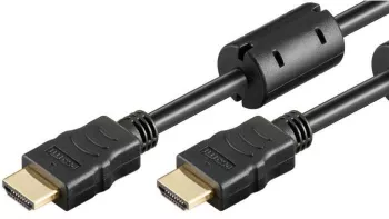 Cablu HDMI2.0 - HDMI2.0 2m 4K Ultra HD 2160p 60Hz cu ethernet eARC 18Gbit/s contacte aurite negru Goobay 61301 