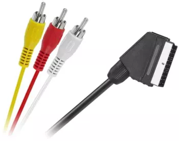 Cablu SCART - 3x RCA audio+video 1.5m Cabletech KPO2716-1.5 