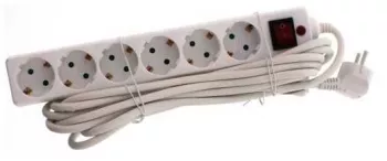 Prelungitor cu protectie la supratensiune 6 prize Schuko 3m 16A 3500W Well
