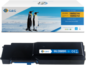 Toner Premium G&G 7.5K Xerox 106R02752 Cyan 106R2752 pentru WorkCentre 6655 6655i 6655VXM 