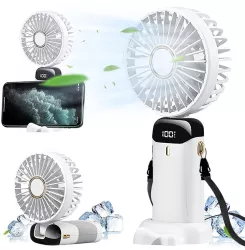 Ventilator Ultra Portabil cu Aromaterapie Flippy 3 in 1 de Mana de Birou de Gat 5 Trepte de Viteza Incarcare USB Autonomie 12h Pliabil cu 
