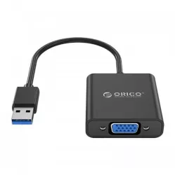 Cablu adaptor USB3.0 tata la VGA mama Orico UTV-BK negru 1920x1080P Windows 