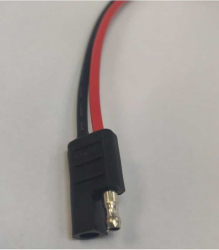 Cablu cu conector TAXI RP PAS 8 mm 14AWG + DEZIZ rosu 