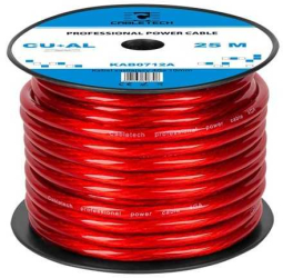 Cablu putere Profesional 4GA 10mm/21.15mm2 rosu Cupru-Aluminiu 1m Cabletech 