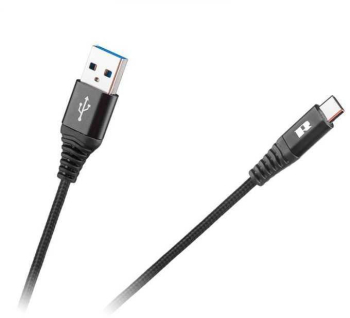 Cablu USB - USB Type C 2m negru REBEL 