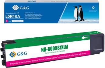 Cartus Premium G&G 10K HP 981X Magenta L0R10A HP981X pentru PageWide Enterprise Colour 556dn 556xh Flow MFP 586z 586dn 586f 586xh 