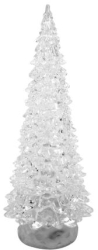 Decoratiune Craciun brad luminos LED multicolor PE 3xAAA 10.5x30 cm 