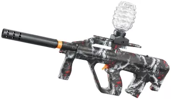 Mitraliera de jucarie electrica Flippy cu bile de hidrogen de gel gun bluster tragere in rafala varsta peste 6 ani ochelari de protectie