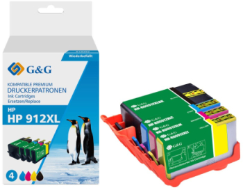 Pachet cartuse premium G&G HP 912XL CMYK pentru Officejet 8012 8014 8015 8017 Pro 8012e 8020 8022 8022e 8023 8024 8025 