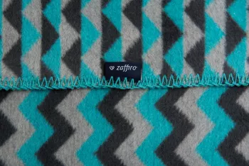 Paturica bebelusi Bumbac Zigzag 75x100 Womar Zaffiro AN-KBZ-01 