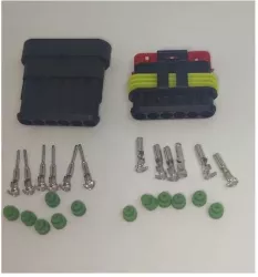 Set conectori cablu Superseal 1.5 tata-mama mufa 6 pin +12 pini inclusi + 12 garnituri incluse IP67 TE Connectivity 282108-1-SET 