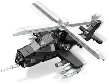 Set cuburi constructie elicopter de lupta Mission Glory 262 piese