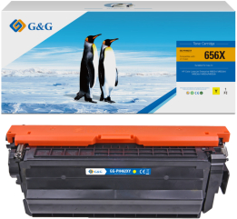 Toner Premium G&G 22K HP 656X Yellow CF462X HP656X pentru Color LaserJet Enterprise M652n M652dn M653dn M653x 