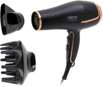 Uscator de par Camry CR 2255 2200W 2 viteze 3 nivele de temperatura Cool Shot Difuzor Concentrator Negru 