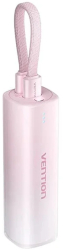 Baterie externa Fast Charging cable Type-C Lightning 5000mAh - Vention FHWR0 - Pink 