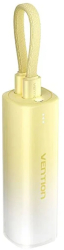 Baterie externa Fast Charging cable Type-C Lightning 5000mAh - Vention FHWY0 - Yellow 
