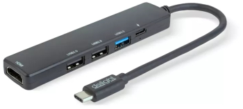 Hub USB multifunctional Delight HDMI + USB Type-C 3.0 + 3x USB-A /1x USB Type-C 5Gbps 100W negru 55064