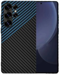 Husa pentru Samsung Galaxy S25 Ultra - Techsuit Carbonite FiberShell - Blue Pulse 