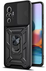 Husa pentru Xiaomi Redmi Note 10 Pro / Note 10 Pro Max - Techsuit CamShield Series - Black 