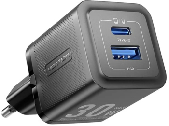 Incarcator GaN Type-C USB PD30W Dual Fast Charging - Vention FEQB0-EU - Black 