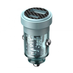 Incarcator pentru Masina Type-C USB PD30W - Havit CC2016 - Blue 