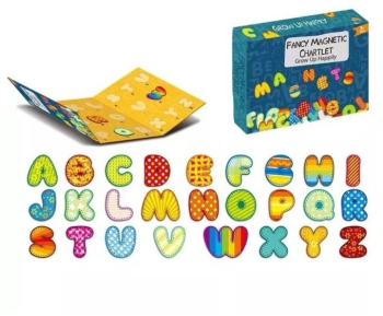Joc educativ magnetic tip carte Fancy Magnetic Chartlet 26 de piese +3 ani multicolor