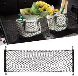 Plasa de bagaje elastica cu buzunar si suporti de montaj dimensiune 100 x 40 cm 